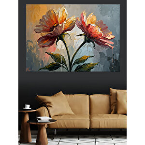 Yakın Plan Taze Pembe Çiçekler Dekoratif Kanvas - Mdf Ahşap Tablo 100x140 cm