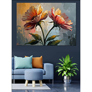 Yakın Plan Taze Pembe Çiçekler Dekoratif Kanvas - Mdf Ahşap Tablo 100x140 cm