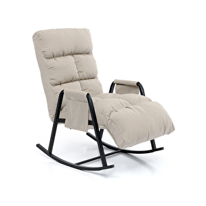 Lena Outdoor Bahçe Su Geçirmez Fonksiyonel Sallanan Koltuk - Bej Bej
