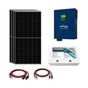4x600w Topcon Güneş Paneli 4.2kva İnverter 25.6v 105ah Lityum Bataryalı Hazır Solar Enerji Paketi