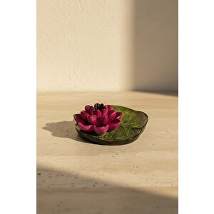Pembe Lotus Çiçeği Dekoratif Tabak
