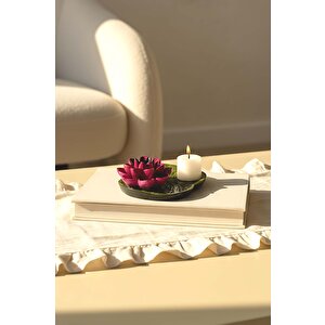 Pembe Lotus Çiçeği Dekoratif Tabak