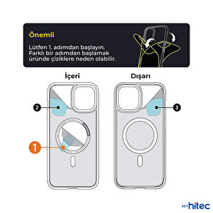Schitec İphone 11 Pro Magsafe Özellikli Şeffaf Kılıf