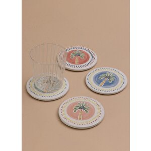 Italian Summer Bardak Altlığı 4lü Set- 10 Cm