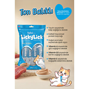 Plus Lickylick Ton Balıklı Sıvı Ödül Maması 60g 4x15 G