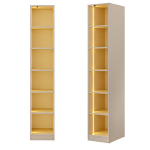 Lora Gardırop %100 MDF Makyaj Üniteli Puflu Köşe Full Set Modüler Giyinme Odası Dolabı