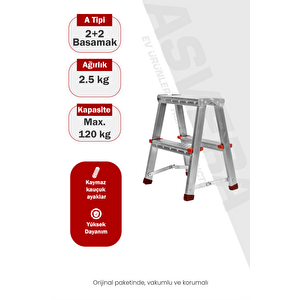 2+2 Çi̇ft Çikişli Profi̇l Merdi̇ven