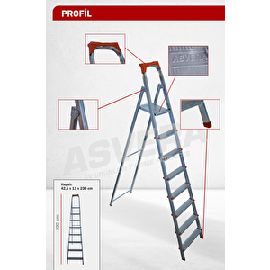 7+1 Basamakli Profi̇l Merdi̇ven