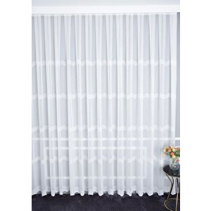 Brode Victoria Düz Avangard Orta Pile Dikim Tül Perde 400x240 cm