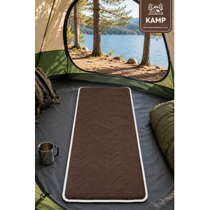 Kahverengi Taşınabilir Katlanır Yatak Karavan Kamp Yatağı Otel Misafir Anne Yanı Yer Yatağı 5cm 180x200 cm