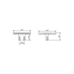 4824 Harmonique Yuvarlak Çizgili Kulp Çap: 60 Cm - İki Delik Arası 16 Mm