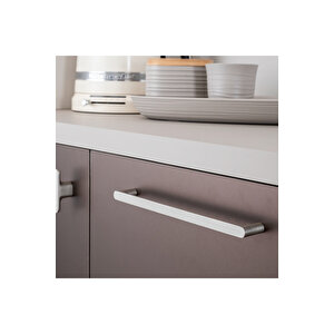 4730 Modern Düz Kulp Nikel Saten Renk 224 Mm - İki Delik Arası Mesafe