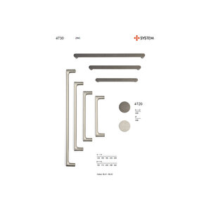 4730 Modern Düz Kulp Nikel Saten Renk 224 Mm - İki Delik Arası Mesafe