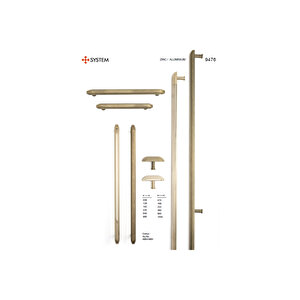 9476 Zamak/alüminyum T Kulp Tek Delikli Gold Renk 7 Cm