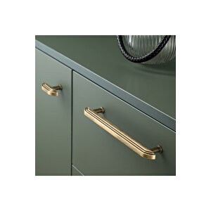 9476 Modern Çift Çizgili Kulp Antik Renk 192 Mm - İki Delik Arası Mesafe