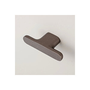 4727 Zamak Tırtıklı T Kulp Koyu Bronz Saten Renk 7 Cm