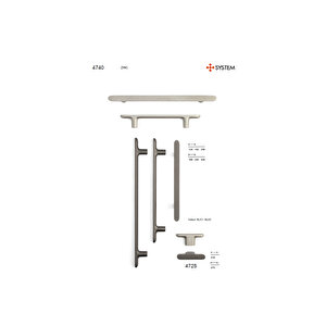 4725 Zamak T Kulp Nikel Saten Renk Çap: 38 Mm