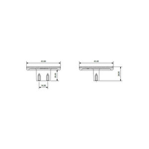 4840 Harmonique Kare Kulp Çap: 6.3 Cm - İki Delik Arası 16 Mm