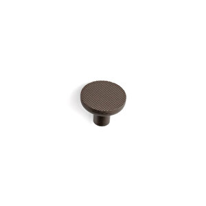 4722 Tek Delikli Tırtıklı Zamak Düğme Kulp Koyu Bronz Saten Renk Çap: 38 Mm