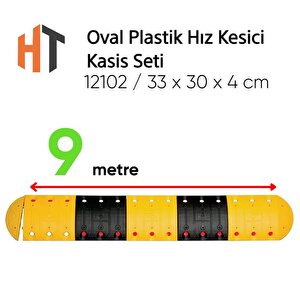 Oval Plastik Hız Kesici Kasis Seti 9 Metre