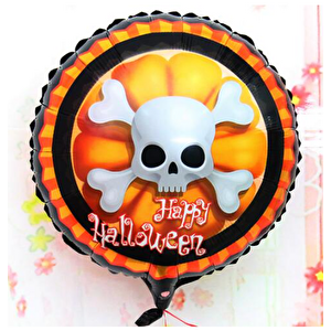 Evimdeyokyok Halloween İskelet Kuru Kafa Folyo Balon 18 Inç 18 inç
