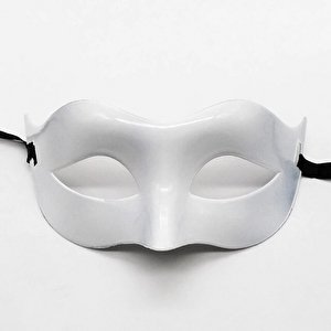 Evimdeyokyok Beyaz Renk Masquerade Kostüm Partisi Venedik Balo Maskesi S