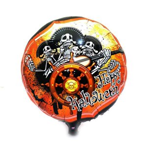 Evimdeyokyok Kuru Kafalı Korsanlar Halloween Şekilli Folyo Balon 45 Cm 45 cm