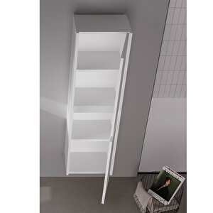 Side 40 Cm Banyo Boy Dolabı Mat Beyaz