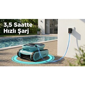 Manta Havuz Temizleme Robotu Kablosuz 200m² Zemin+Duvar+Kenar Şarjlı 7 Mod Mobil Uygulama