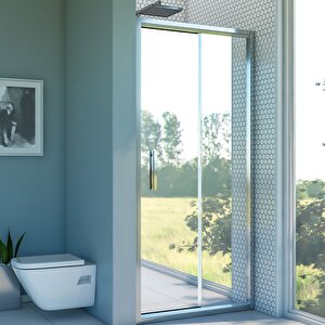 Nova Compact Reflekte Cam 1 Sabit 1 Sürgü Duşakabin 143x143 Cm Şeffaf