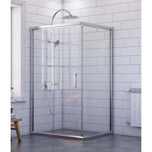 Nova Plus Sabit Panelli Dikdörtgen Duşakabin 100x130 Cm Şeffaf