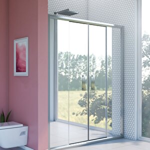 Nova Compact Reflekte Cam 2 Sabit 2 Sürgü Duşakabin 187x187 Cm Şeffaf