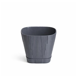 So-zb04 Zambak Dekoratif Plastik Saksı 5.6 Litre No:4 Antrasit