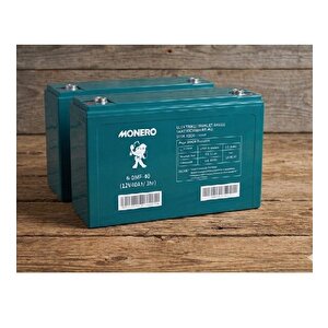 Monero 12v-40ah (32ah) Amper Dar  2'li̇ Paket E-bike Akü-yeni̇ Tari̇hli̇ Ebatlar: 267x78x170mm