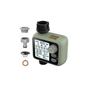 Otomatik Bahçe Sulama Zamanlayıcısı - 5 Programlı Lcd Ekranlı Akıllı Sulama Sistemi Ipx5 Su Geçirmez