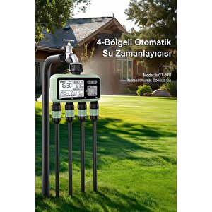 4 Çıkışlı Dijital Bahçe Sulama Zamanlayıcısı - Akıllı Otomatik Sulama Sistemi