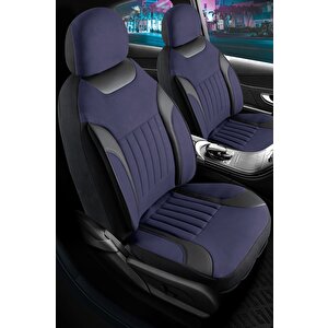 Peugeot 207 Tay Tüyü Oto Koltuk Kılıfı Fermuarlı Ön Arka Set Lacivert Edition