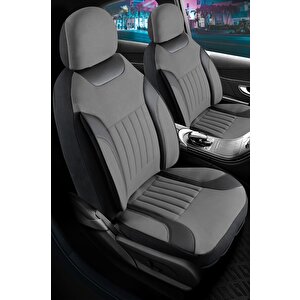Renault Clio 4 Station Wagon Tay Tüyü Oto Koltuk Kılıfı Fermuarlı Ön Arka Set Füme Edition