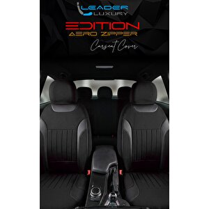 Mini One Tay Tüyü Oto Koltuk Kılıfı Fermuarlı Ön Arka Set Siyah Edition