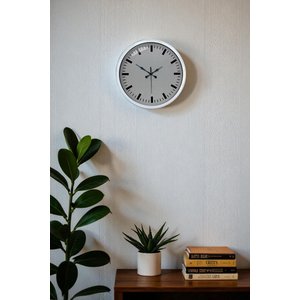 40 Cm Metal  Beyaz Modern Duvar Saati