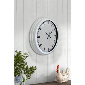 40 Cm Metal  Beyaz Modern Duvar Saati