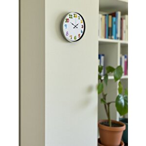 36 Cm Krem Çocuk Odası Duvar Saati