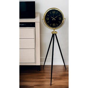 Gold Dekoratif Tasarım Tripod Ayaklı Saat