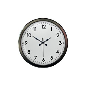 Black Classic 52 Cm Metal Modern Ve Şık Duvar Saati