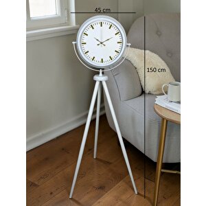 Aura Beyaz Tripod Ayaklı Saat