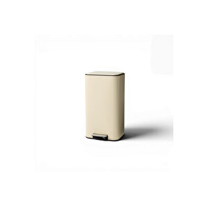 Square Krem Pedallı Çöp Kovası 30 L 1140 Krem