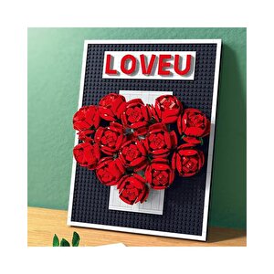 Toysan Flowers Loveu Gül Çiçekli Çerçeve Yapı Blok Seti 848 Parça 1051