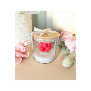 Nazlı Lale Doğal Mum Temalı El Yapımı %100 Doğal Soya Wax Kokulu Dekoratif Mum