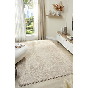 Seyran Petra 1086 Krem - Bej Düz Halı – 5 Mm Polyester Jüt Taban Dokuma Halı | 2200 Gr/m² 120x450 cm