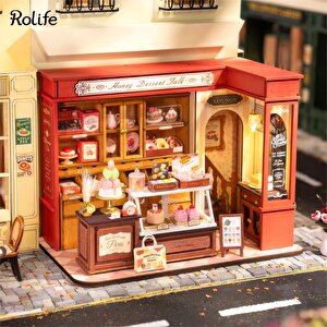 Rolife Dg168 Tatlı Dükkanı (honey Dessert Talk) Diy Minyatür Maket Model Seti Mini Dollhouse 3d Model Kit Detaylı Dekoratif Hobi S